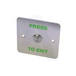An image of Stainless Steel Surface 1 Gang Exit Button