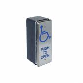 An image of Narrow - "PUSH TO OPEN" with Wheelchair Logo c/w Surface Box