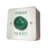An image of Surface mount green dome exit button - PRESS TO EXIT