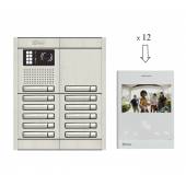 An image of NEXA 12 WAY VIDEO INTERCOM WITH ART4 LITE MONITOR - SINGLE BUTTON