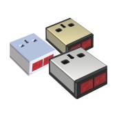 An image of CQR Panic Button | Double Push | Grade 3 | Brass Effect / Black | Key Resetable